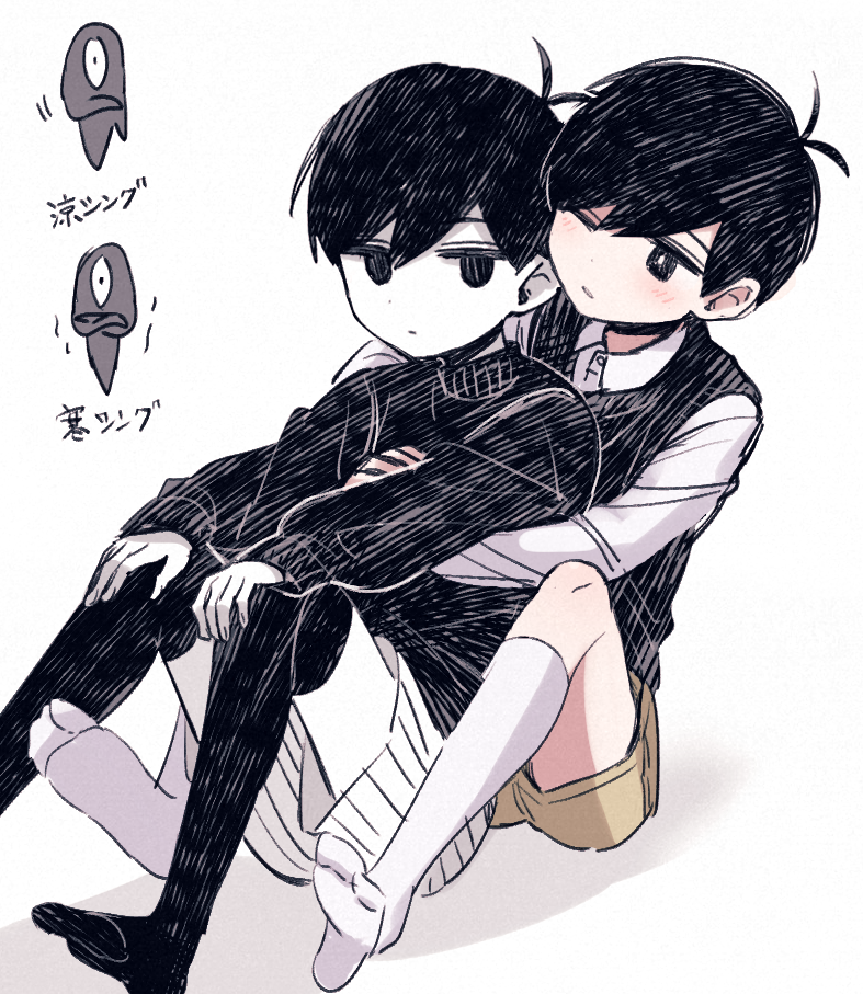 sunny, omori, and something (omori) drawn by yutsu