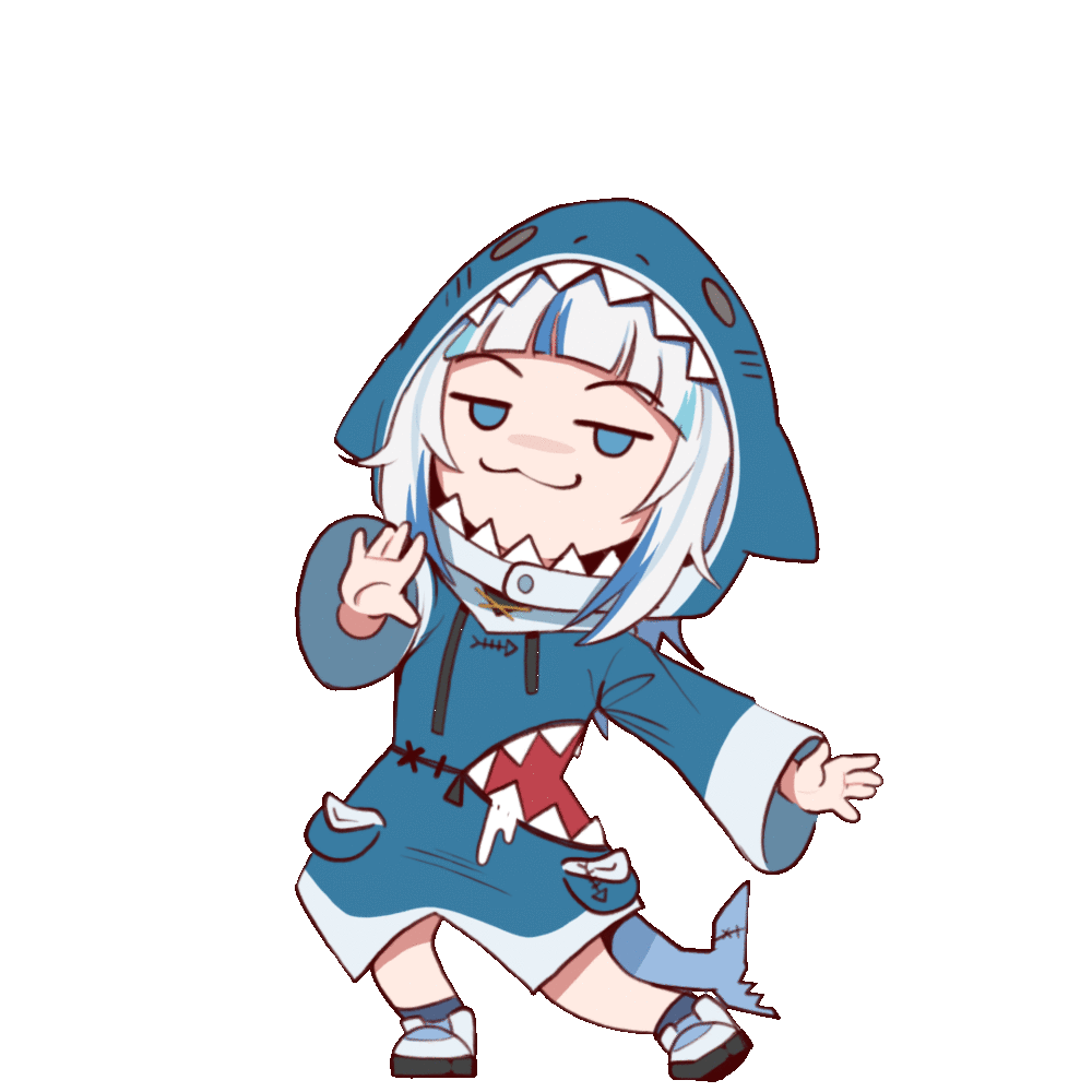 gawr gura (hololive and 2 more) drawn by dudul