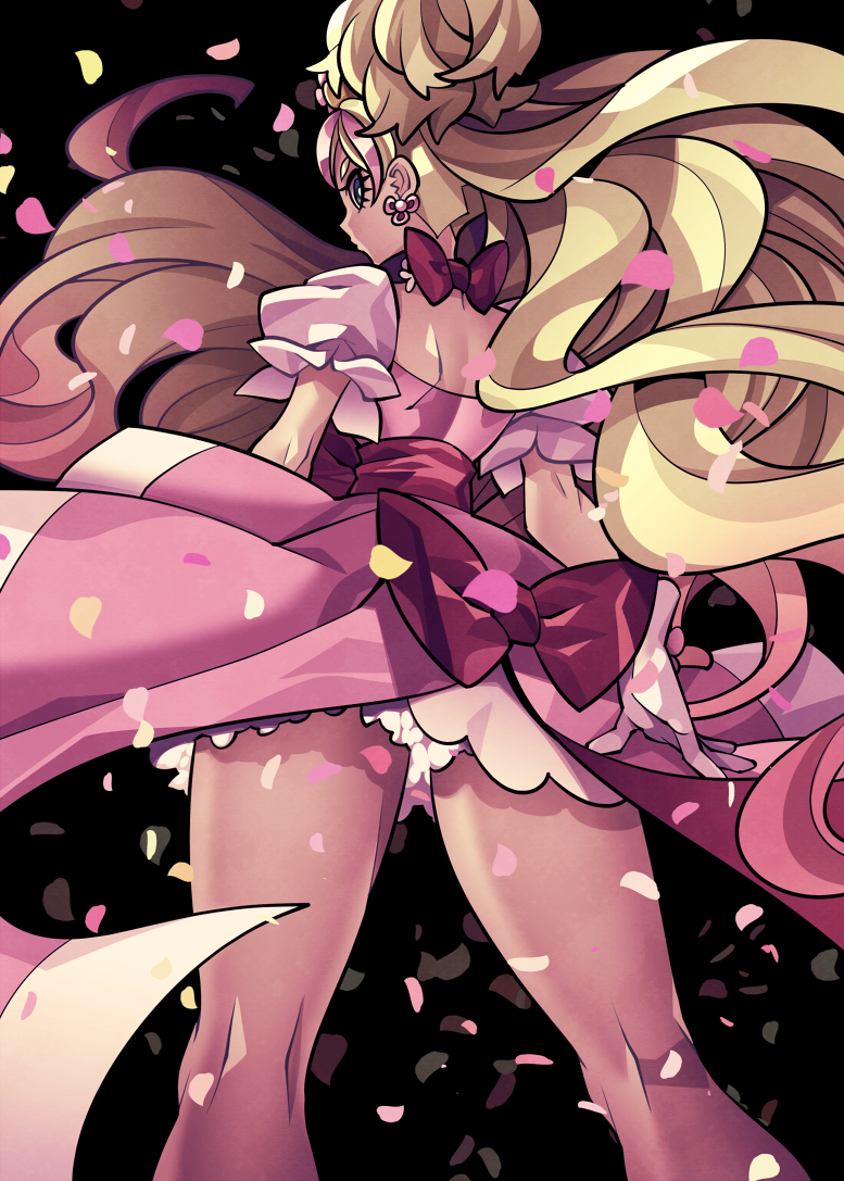 haruno haruka and cure flora (precure and 1 more) drawn by senmu_(0107)