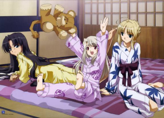 artoria pendragon, saber, tohsaka rin, and illyasviel von einzbern (fate and 1 more)