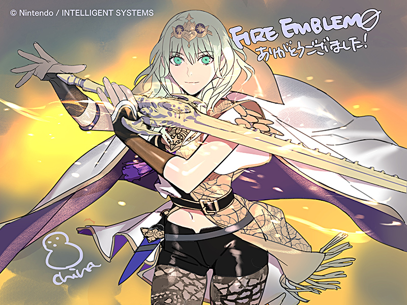 female byleth (fire emblem and 2 more) drawn by kurahana_chinatsu