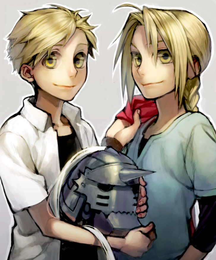 edward elric and alphonse elric (fullmetal alchemist) drawn by naoko_(naonocoto)