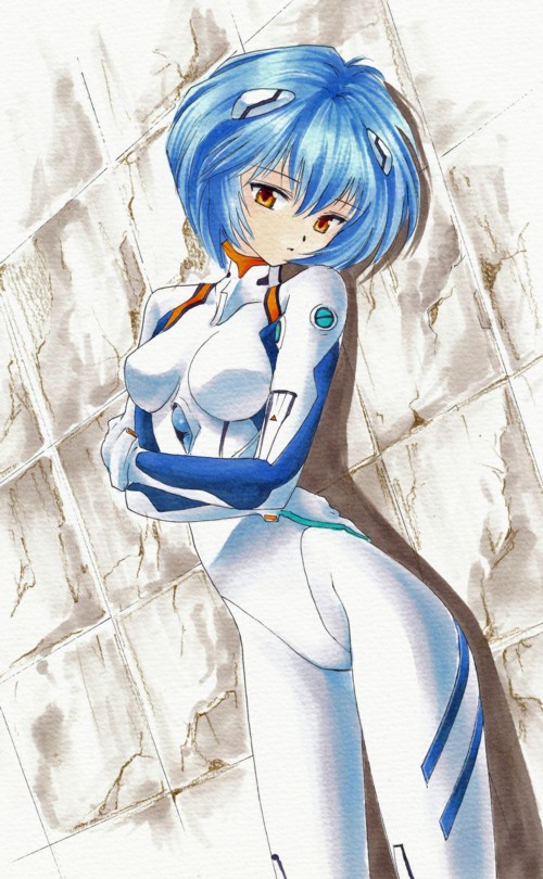 ayanami rei (neon genesis evangelion) drawn by tegaki_no_yuu