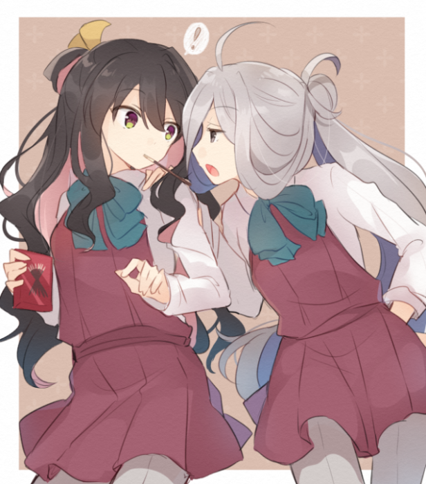 naganami and asashimo (kantai collection) drawn by hiiragi_souren