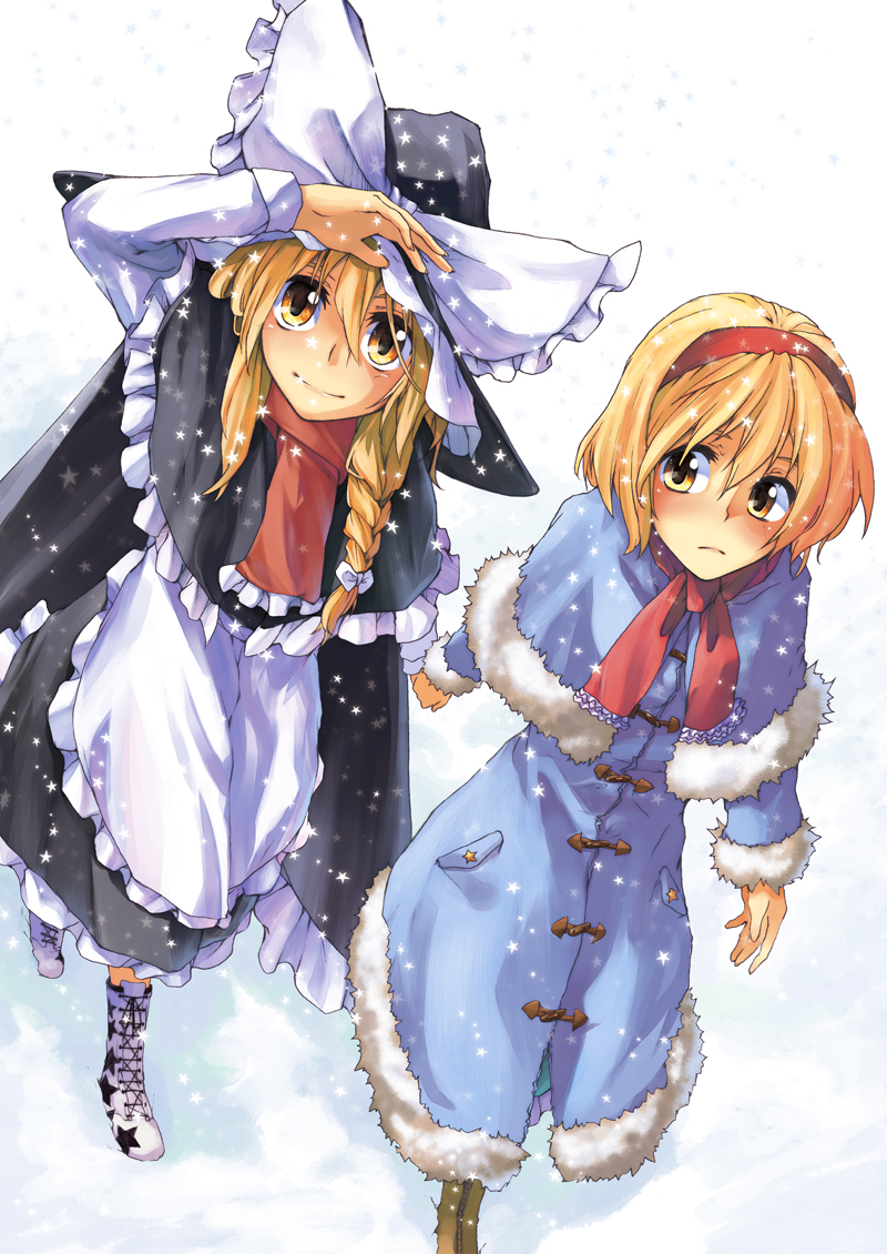 kirisame marisa and alice margatroid (touhou) drawn by hakui_ami