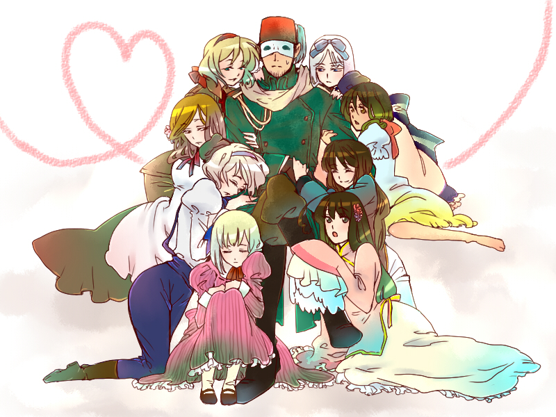 belarus, taiwan, hungary, liechtenstein, belgium, and 4 more (axis powers hetalia) drawn by nam_(hinsyo)