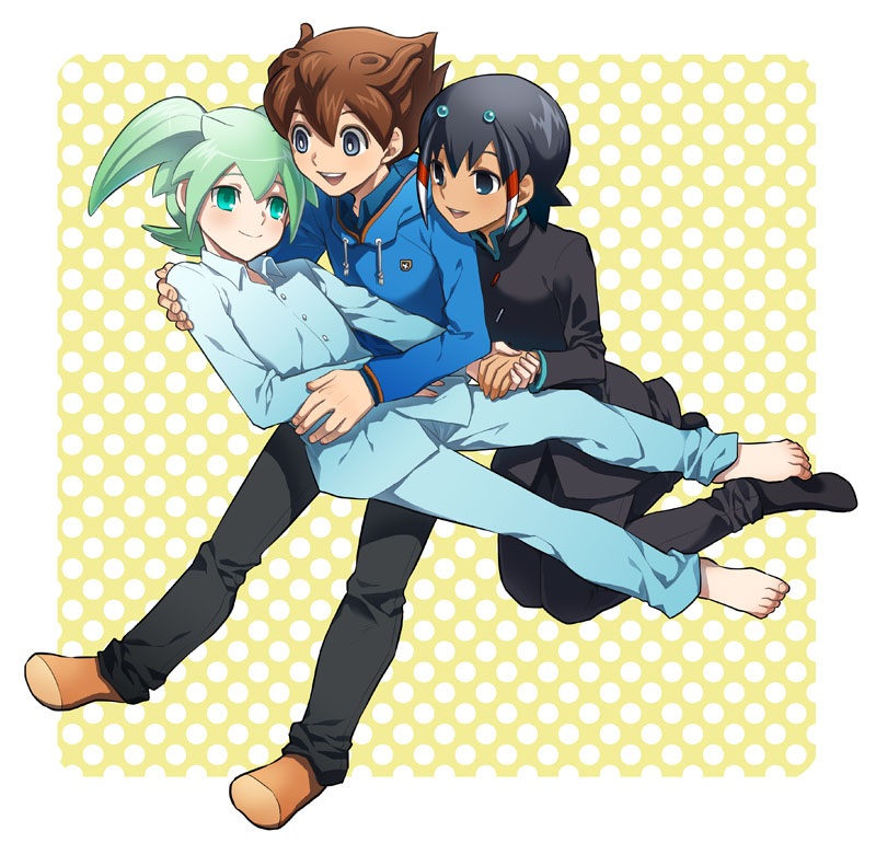 matsukaze tenma, shuu, and fei rune (inazuma eleven and 2 more) drawn by hato_niku