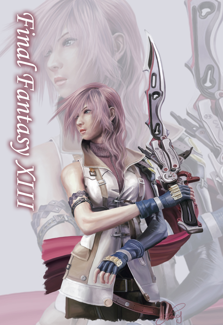 lightning farron (final fantasy and 1 more) drawn by sandyle85