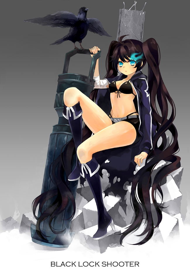 black rock shooter (black rock shooter) drawn by chie_(mizzkoko)