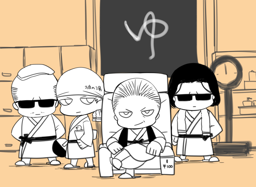 billy kane, geese howard, ripper, and hopper (the king of fighters and 1 more) drawn by yk_(waikeee)