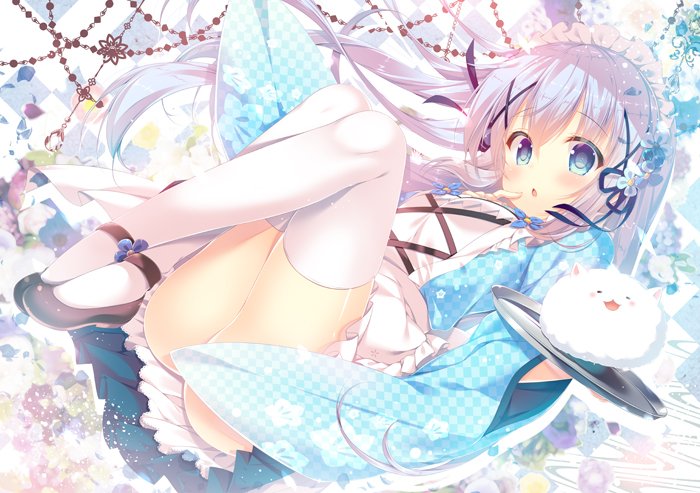 kafuu chino and tippy (gochuumon wa usagi desu ka?) drawn by mitsumomo_mamu