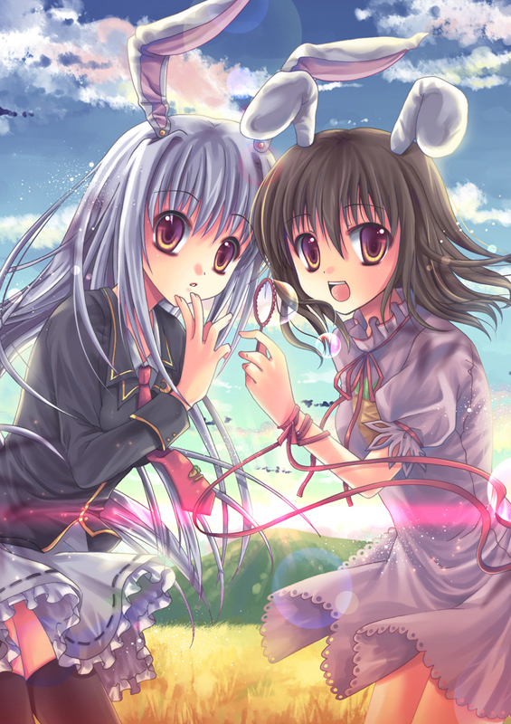 reisen udongein inaba and inaba tewi (touhou) drawn by sousouman