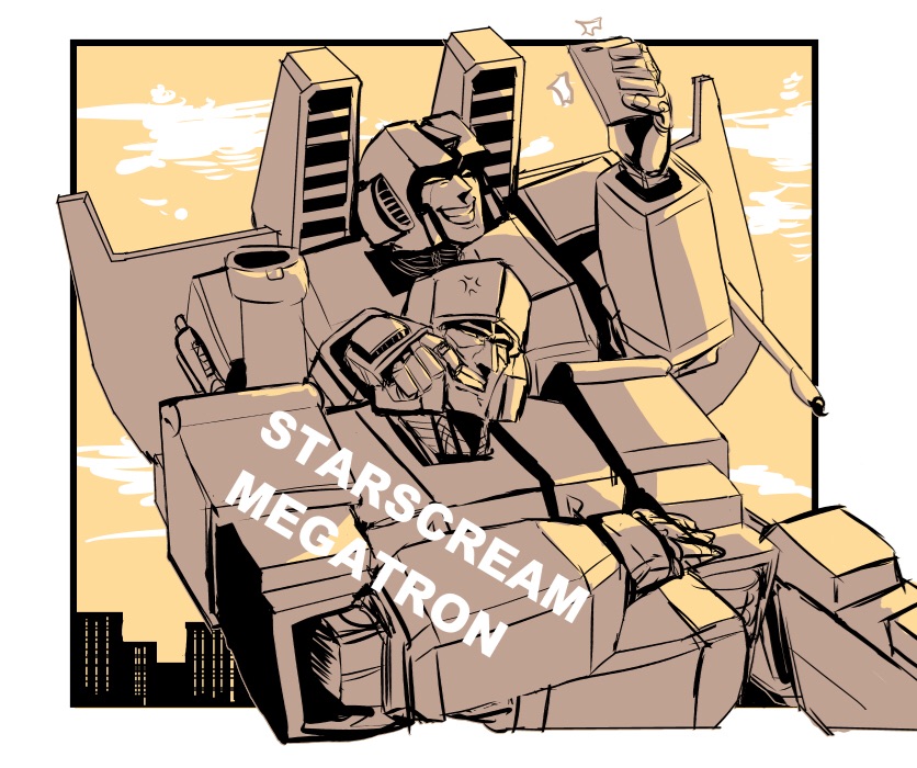 megatron and starscream (transformers and 1 more) drawn by oden_(dofuko)