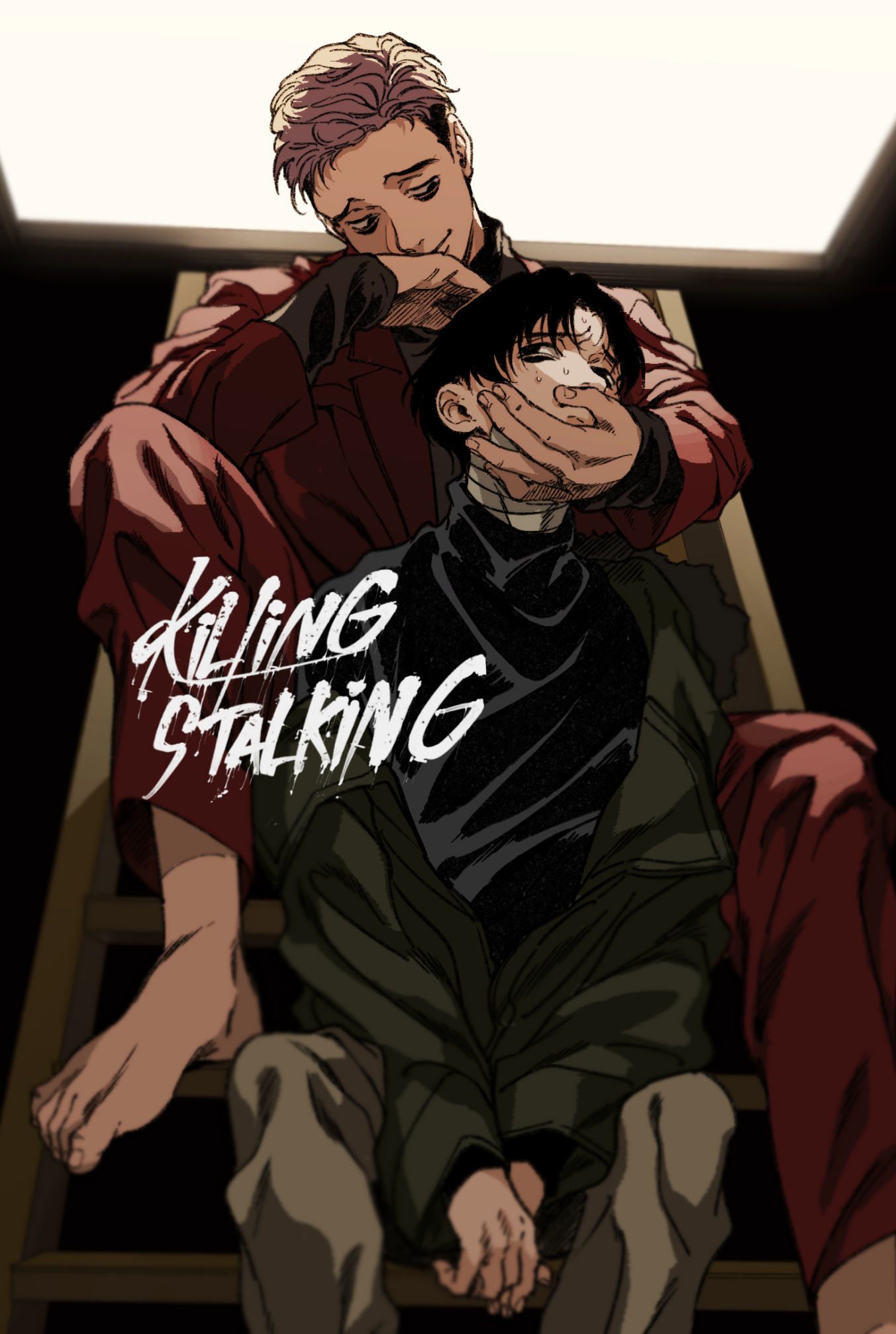 oh sangwoo and yoon bum (killing stalking) drawn by oba-min