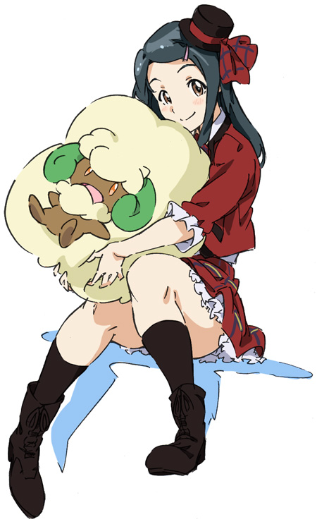 whimsicott and yoshikawa megumi (pokemon and 1 more) drawn by umanosuke