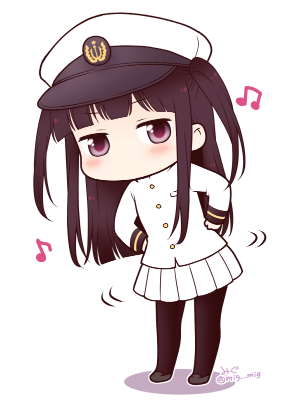 female admiral and little girl admiral (kantai collection) drawn by migu_(migmig)