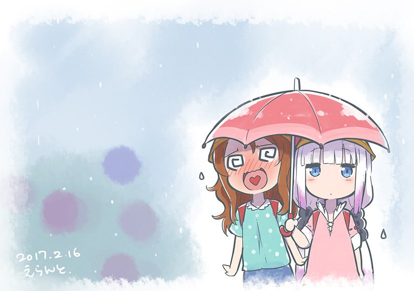 kanna kamui and saikawa riko (kobayashi-san chi no maidragon) drawn by errant