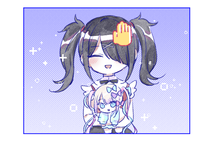 chouzetsusaikawa tenshi-chan and ame-chan (needy girl overdose) drawn by lasagnaturtle