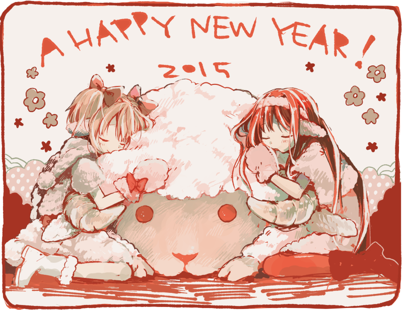 akemi homura and kaname madoka (mahou shoujo madoka magica) drawn by ogi_(sham00)