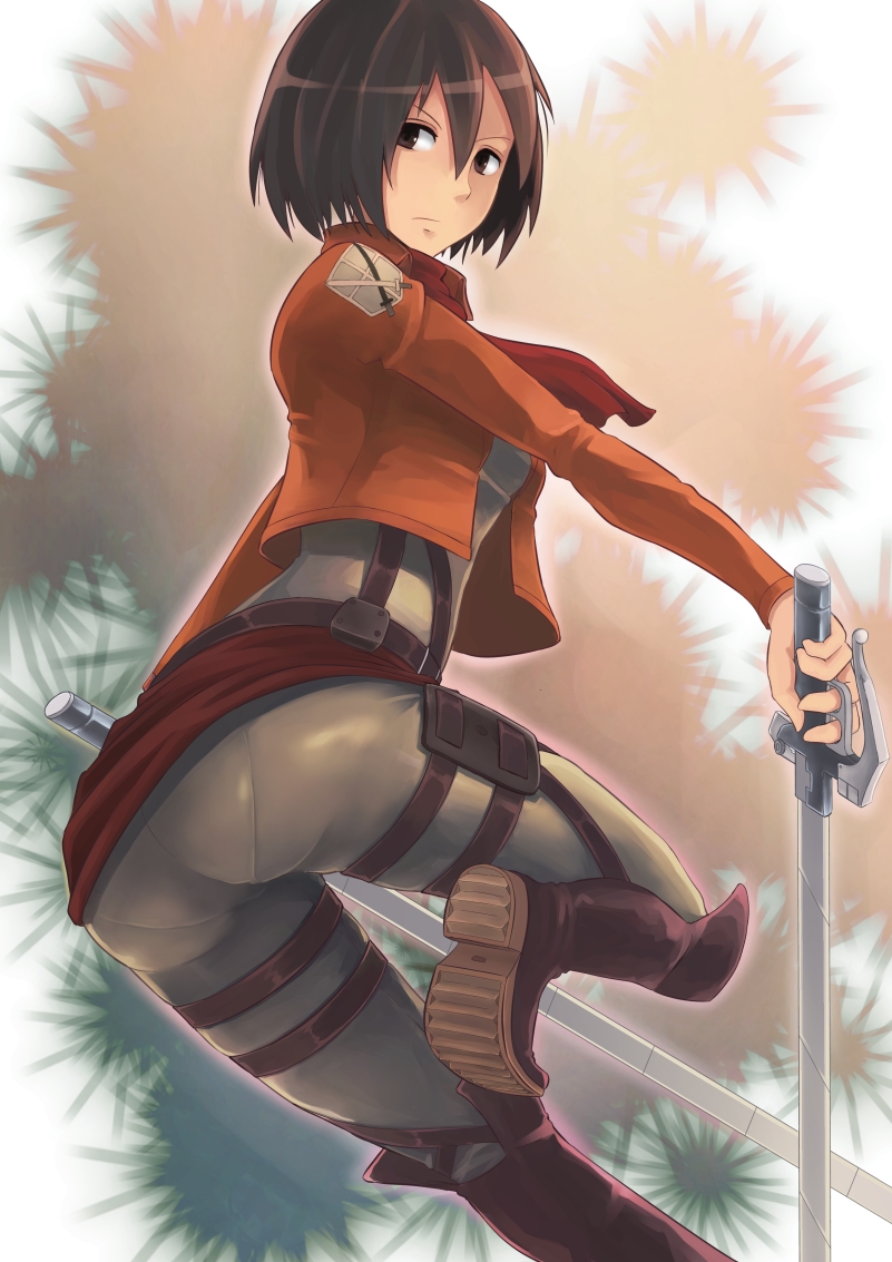 mikasa ackerman (shingeki no kyojin) drawn by baiyang_miemie