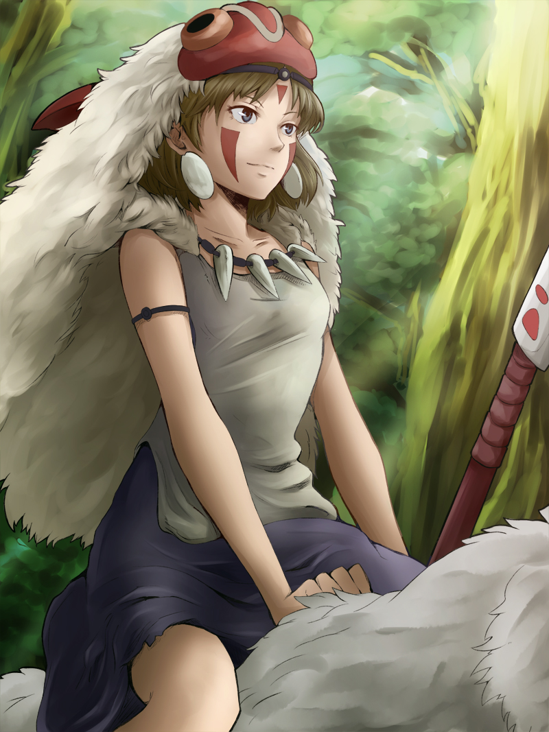 san and moro no ichizoku (mononoke hime) drawn by pokimari