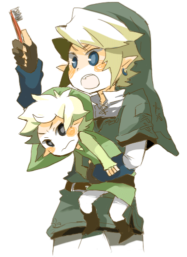 link and toon link (the legend of zelda and 2 more) drawn by popupopo