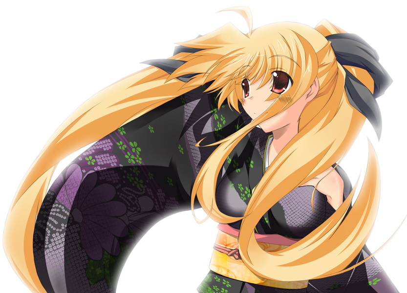 fate testarossa (lyrical nanoha and 1 more) drawn by plus9