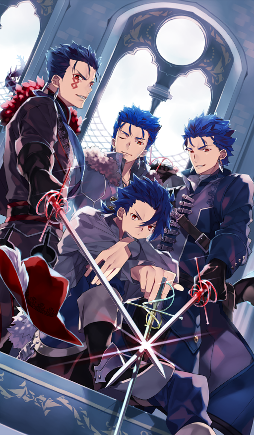 cu chulainn alter and cu chulainn (fate and 1 more) drawn by teita_(88_taho)