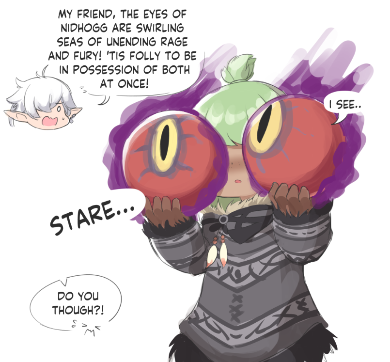 warrior of light and alphinaud leveilleur (original and 2 more) drawn by sifserf