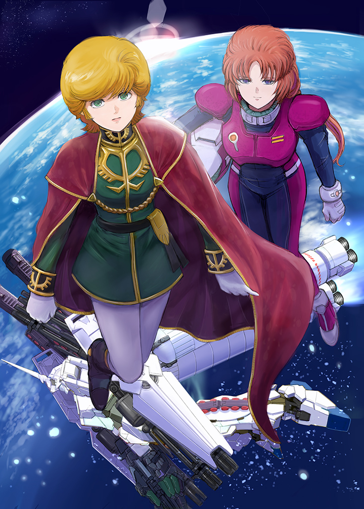 mineva lao zabi, unicorn gundam, marida cruz, audrey burne, and full armor unicorn gundam (gundam and 1 more) drawn by gacha-m