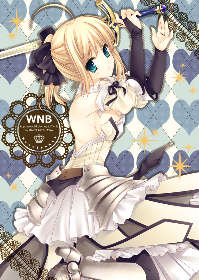 artoria pendragon and saber lily (fate and 1 more) drawn by tatekawa_mako and wnb_mark