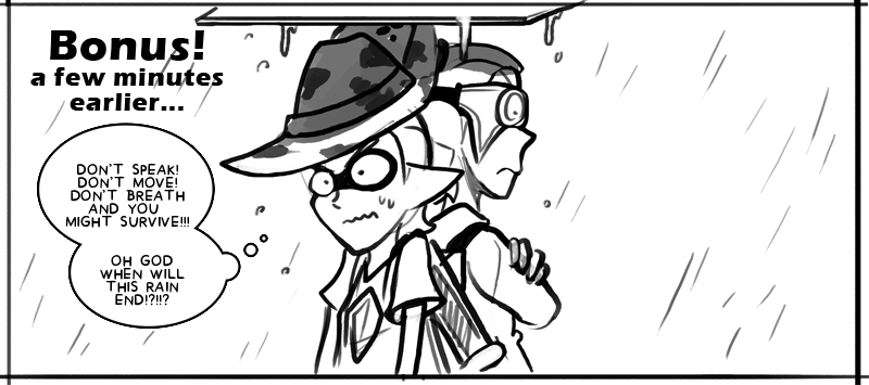 inkling player character and inkling boy (splatoon and 1 more) drawn by tamarinfrog