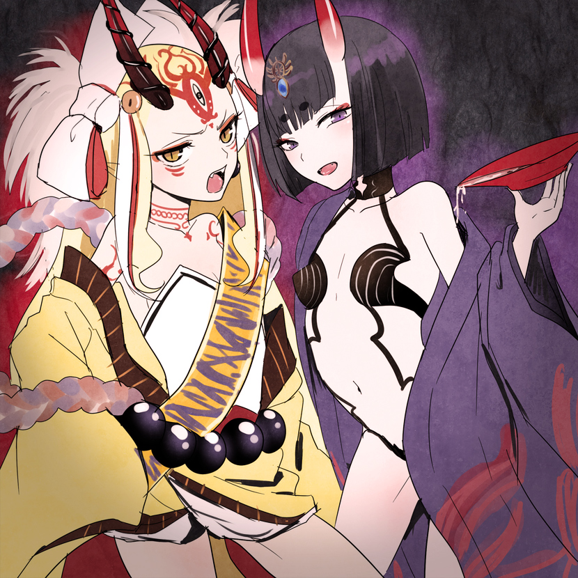 shuten douji and ibaraki douji (fate and 1 more) drawn by omizu_(omz)