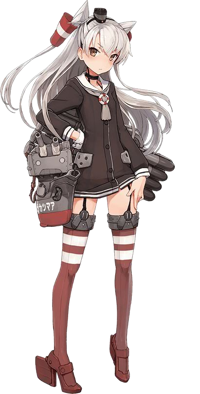 amatsukaze and rensouhou-kun (kantai collection) drawn by shizuma_yoshinori