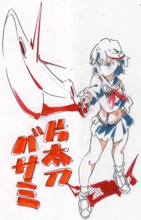 matoi ryuuko and senketsu (kill la kill) drawn by umanosuke
