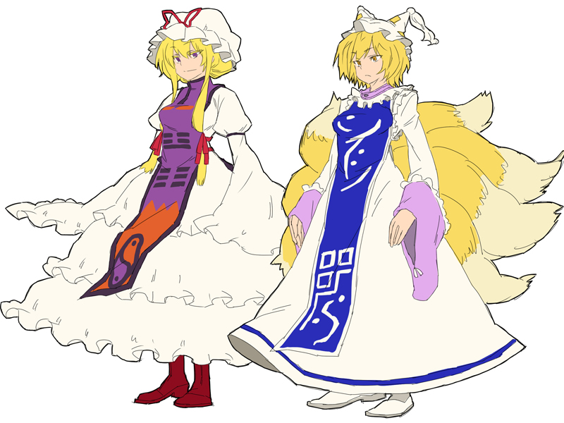 yakumo yukari and yakumo ran (touhou) drawn by matsutani