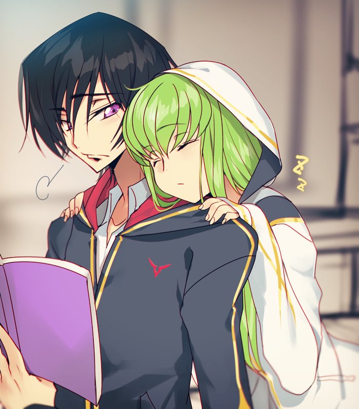 c.c. and lelouch vi britannia (code geass) drawn by creayus