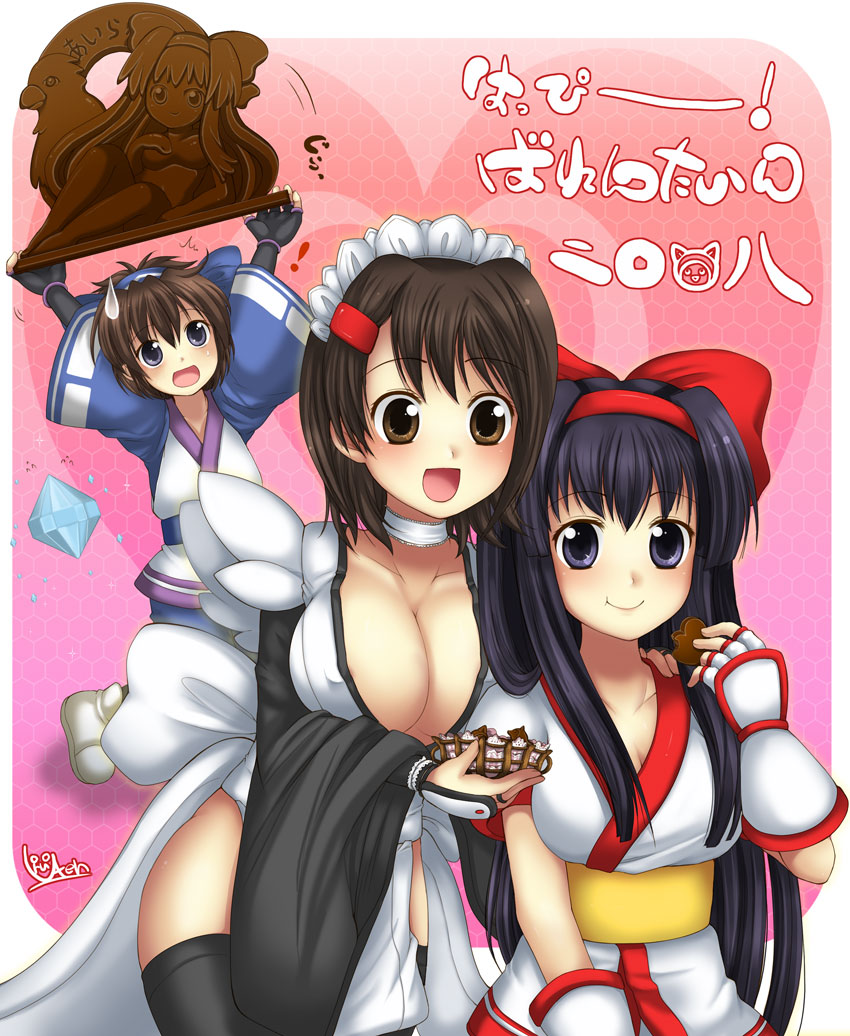 iroha, nakoruru, rimururu, and konril (samurai spirits) drawn by urute