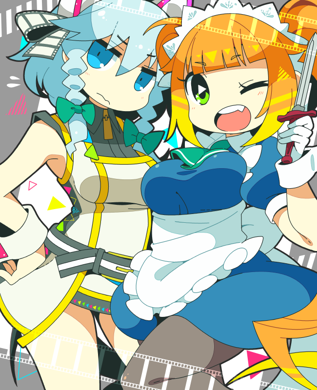 izayoi sakuya and bisco (touhou and 2 more) drawn by mzh