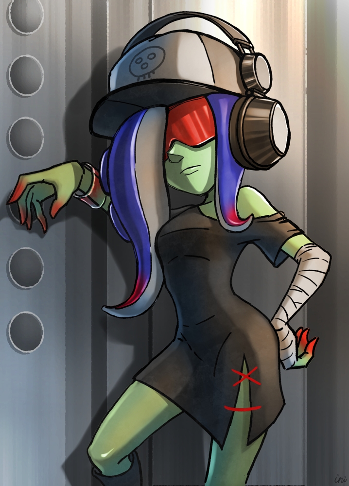 dedf1sh (splatoon and 4 more) drawn by ini4illust