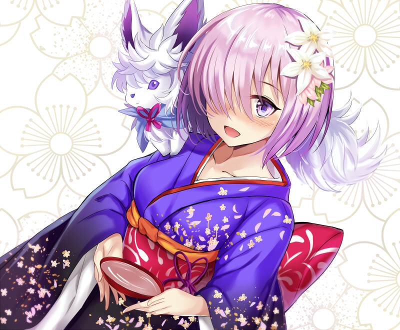 mash kyrielight and fou (fate and 1 more) drawn by harimoji