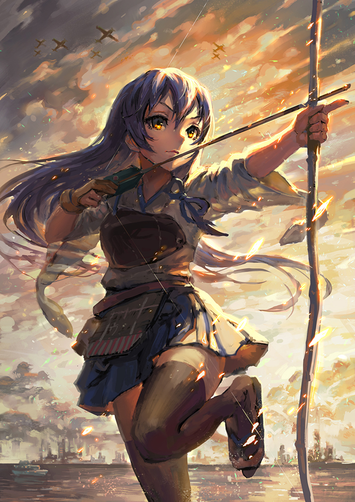 kaga and sonoda umi (kantai collection and 2 more) drawn by haoni