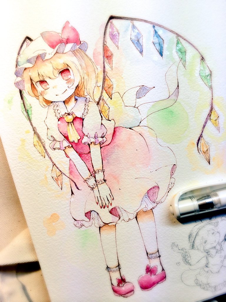 flandre scarlet and komeiji koishi (touhou) drawn by shiro_tsugumi