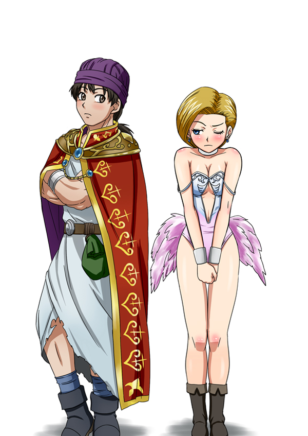 bianca and hero (dragon quest and 1 more) drawn by huracan