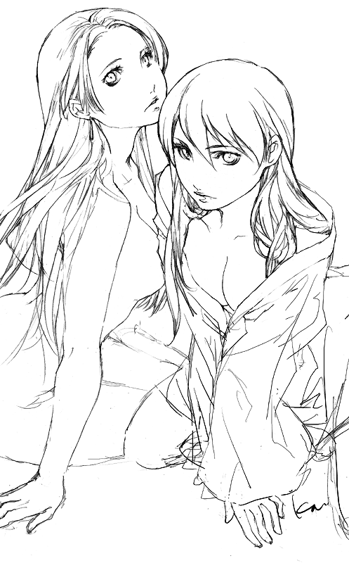 chris lightfellow and balsa (gensou suikoden and 2 more) drawn by katsura_(+araka)