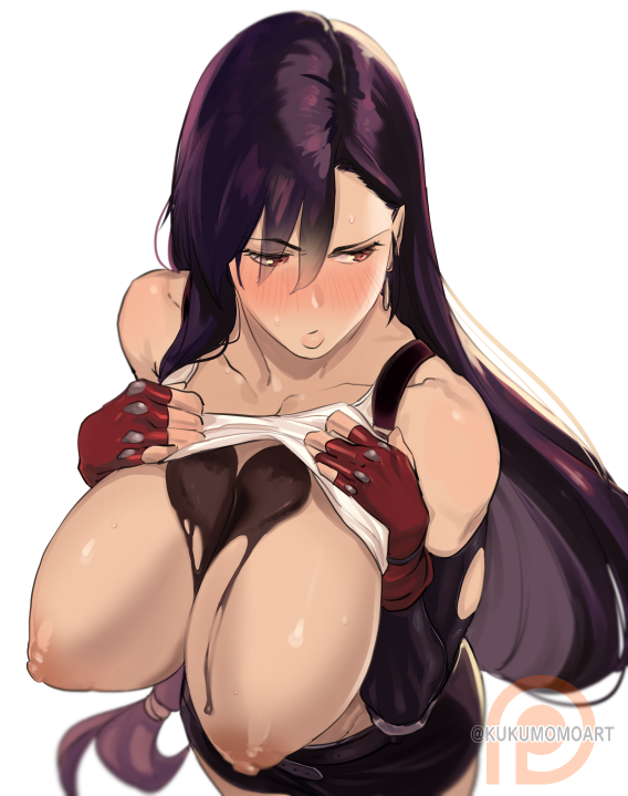 tifa lockhart (final fantasy and 1 more) drawn by kukumomo