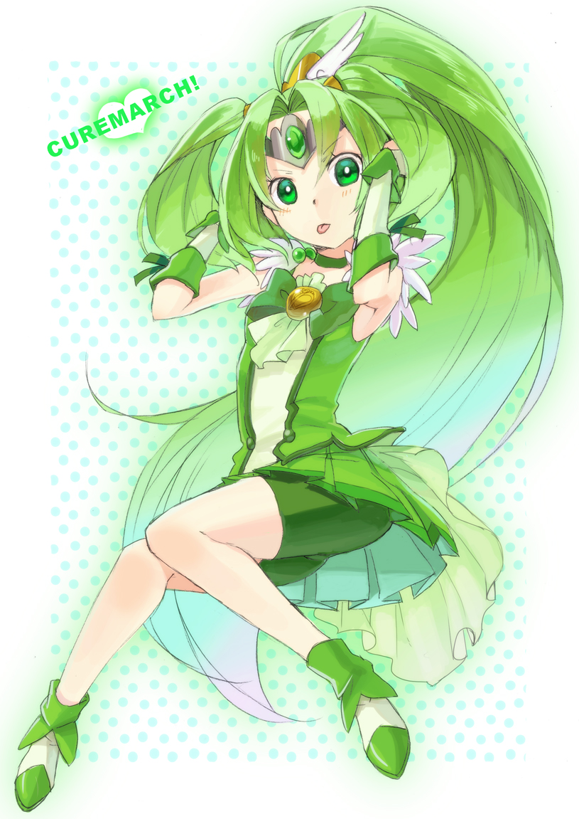 midorikawa nao and cure march (precure and 1 more) drawn by cherico