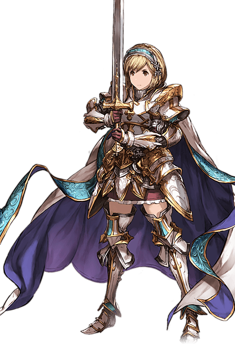 djeeta and holy saber (granblue fantasy) drawn by minaba_hideo
