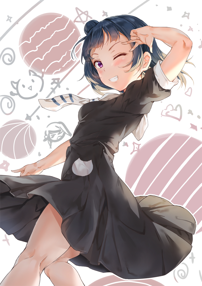 tsushima yoshiko (love live! and 1 more) drawn by miazi