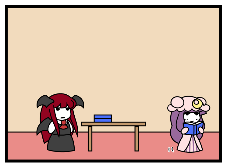 patchouli knowledge and koakuma (touhou) drawn by dora_ita